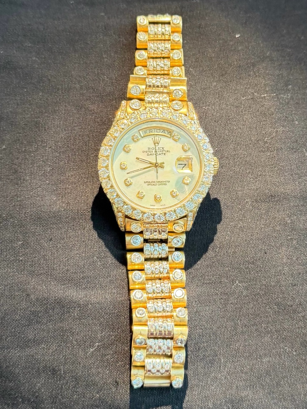 Rolex Gold Diamond-Accented Bracelet Watch